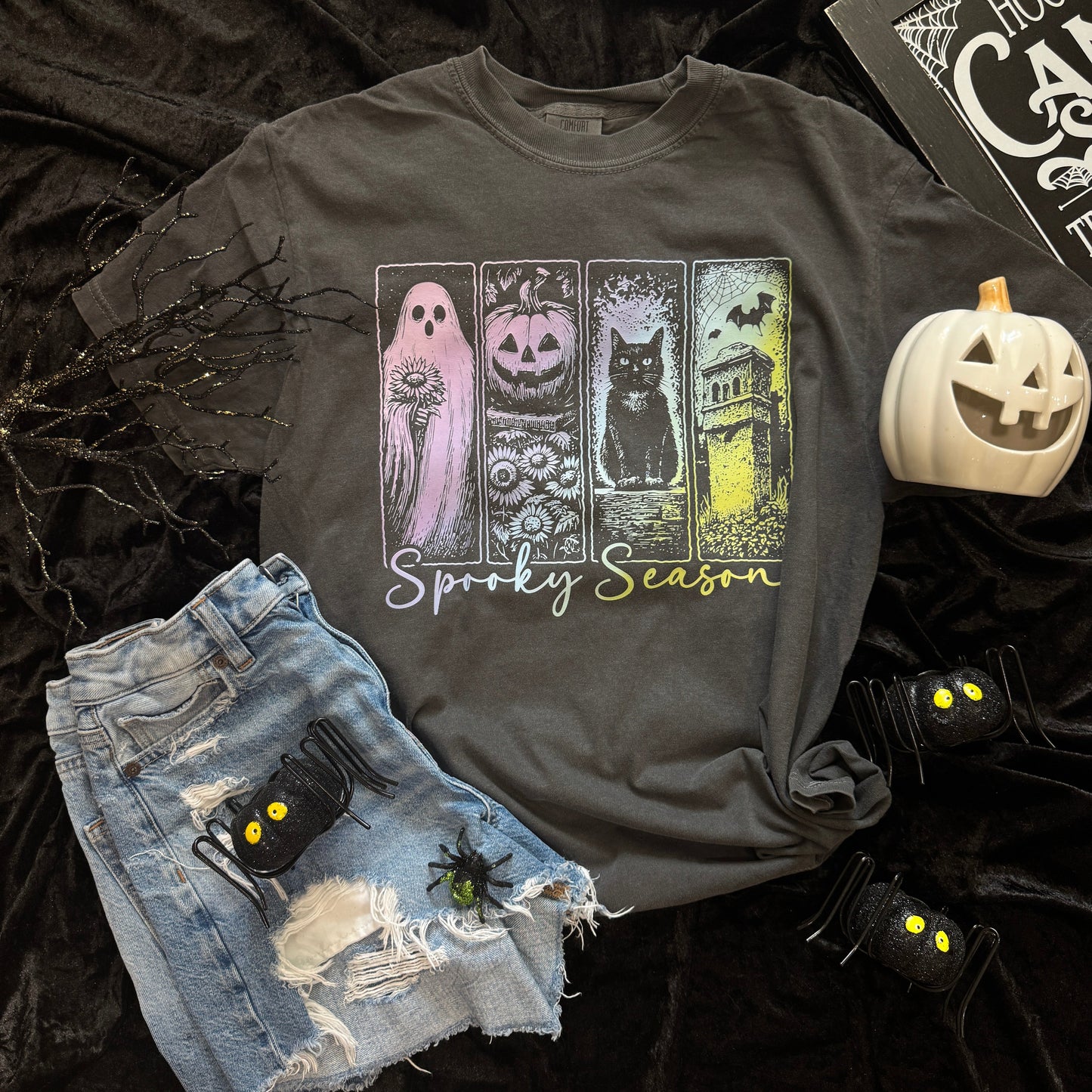 Pastel Spooky Season Soft Graphic Tee