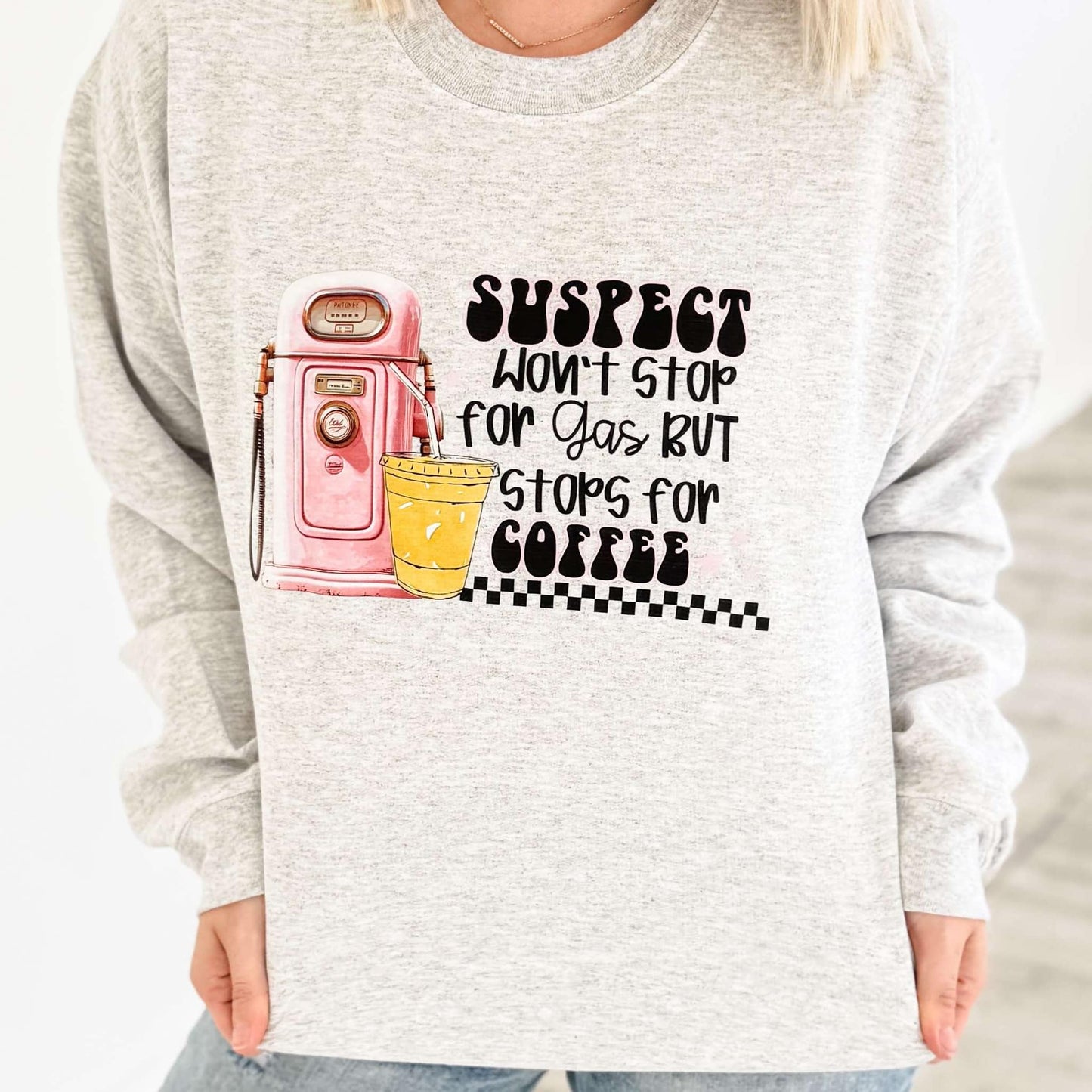 Suspect Won't Stop For Gas Graphic Tee