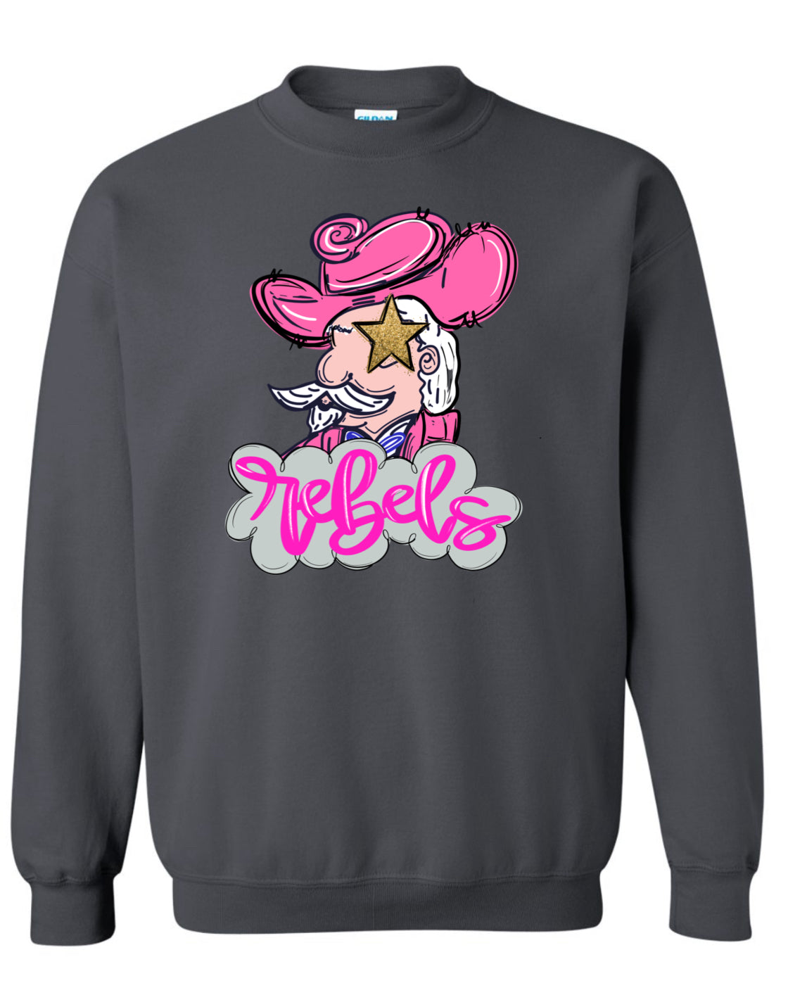 Rebels Pink Mascot Sweatshirt