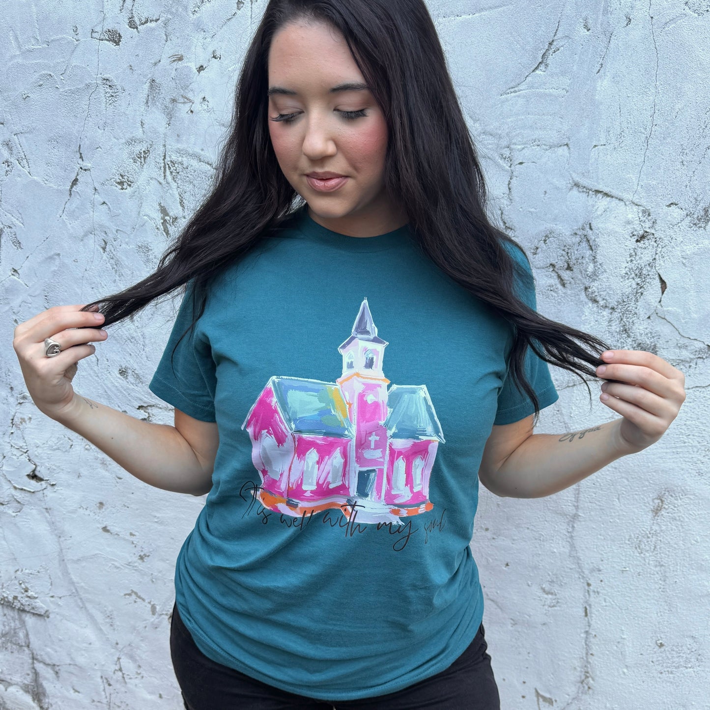 Watercolor It Is Well Graphic Tee