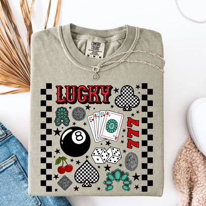 Lucky 7 Collage Graphic Tee