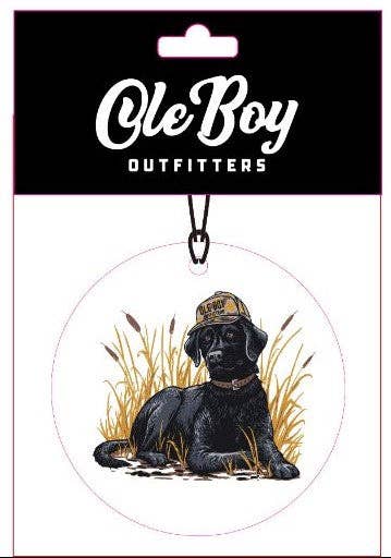 OLE BOY Black Lab Air Freshener: Leather