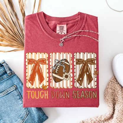 Touch Down Season Bows Graphic Tee