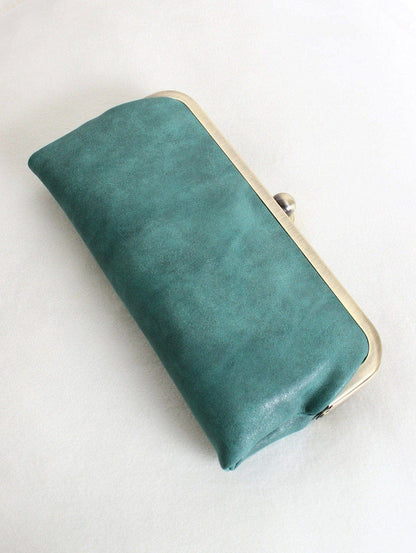 Lock Clutch Bag: Pearl Emerald