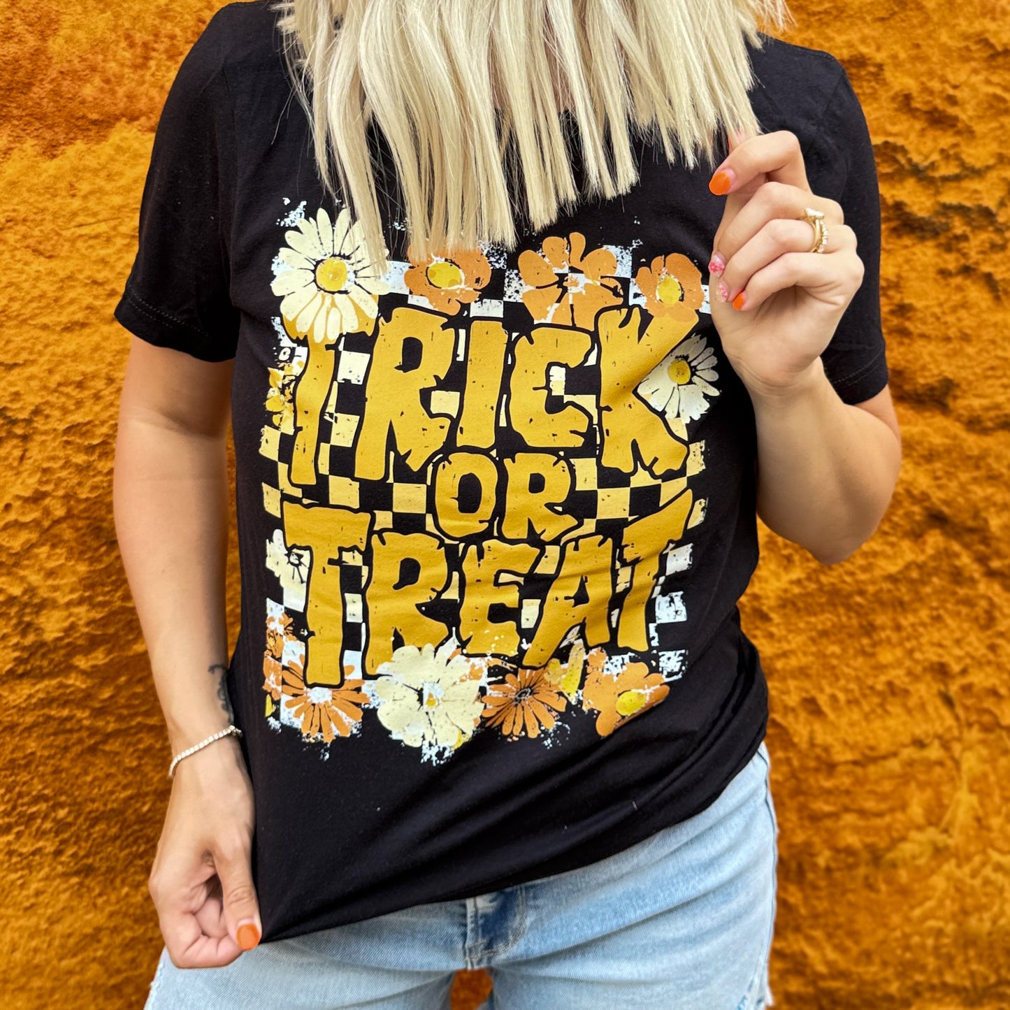 Trick Or Treat Checker Soft Graphic Tee