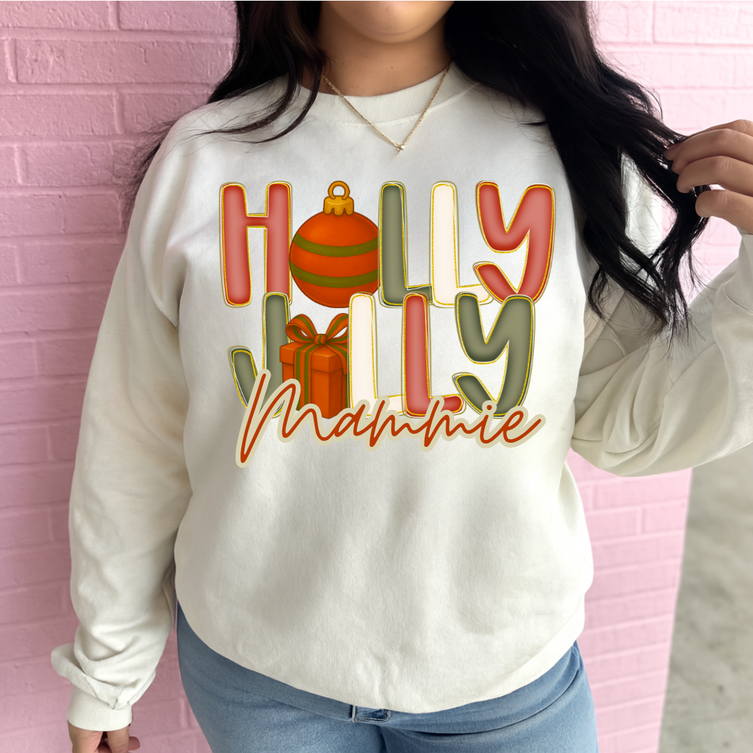 Holly Jolly (Custom Name) Graphic Crewneck