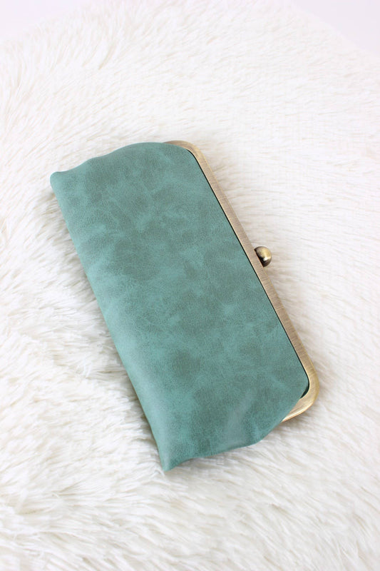 Lock Clutch Bag: Turquoise