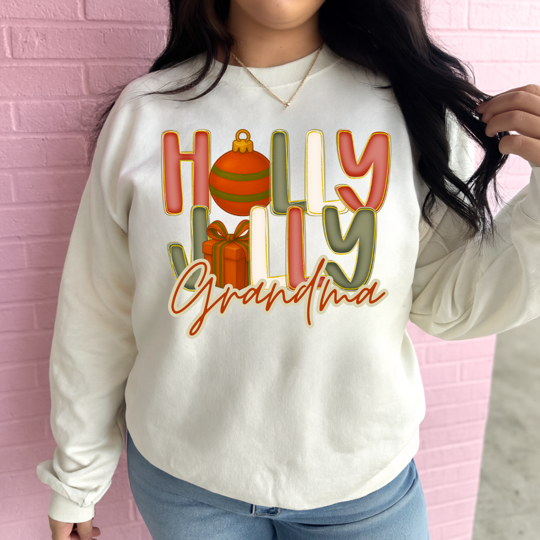 Holly Jolly (Custom Name) Graphic Crewneck