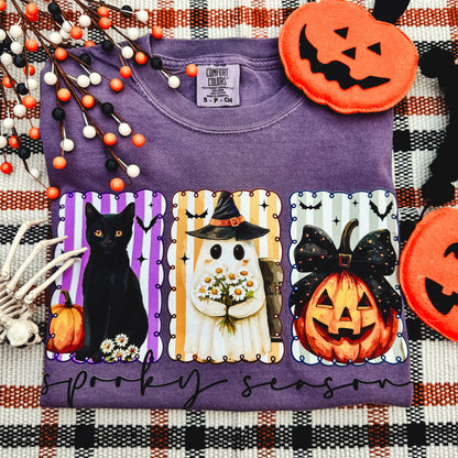 Spooky Season Stripes Soft Graphic Tee