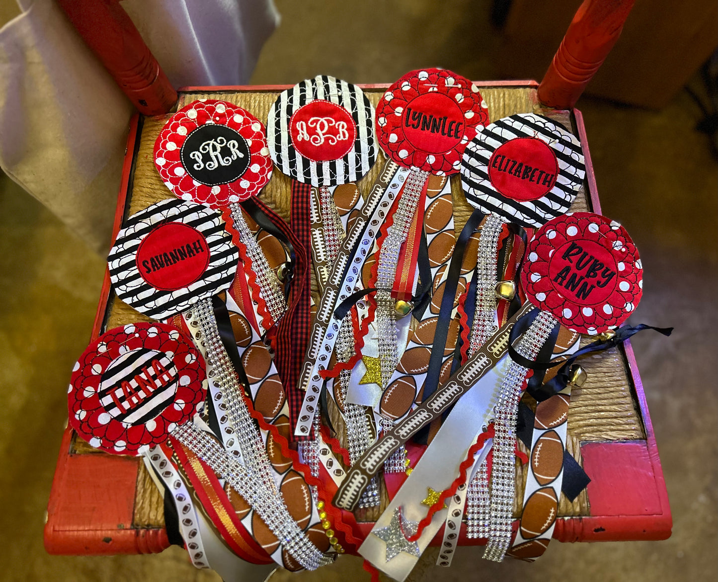 Embroidered Mum Corsages