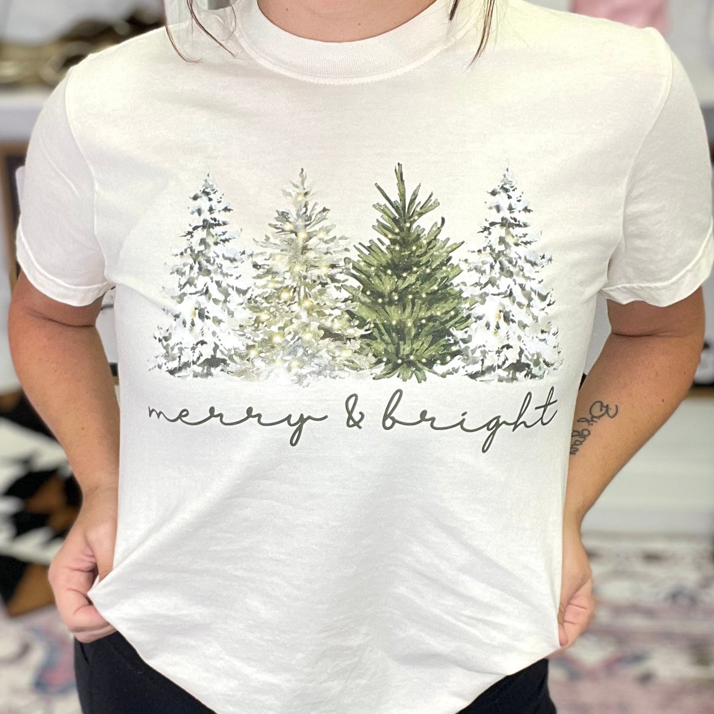 Merry&Bright Tree Graphic Tee