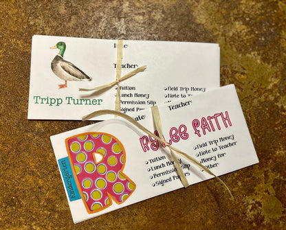 Back to School Envelopes