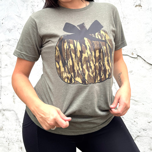 Camo Pumpkin Graphic Tee
