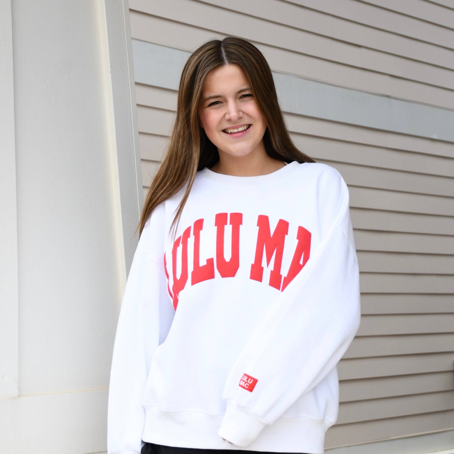 Lulu Mac Sweatshirt White/Red - Puff: White/Red / Medium