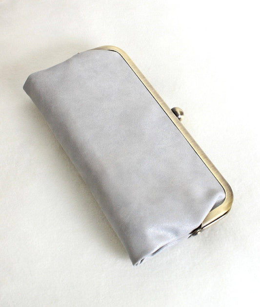 Lock Clutch Bag: Pearl Gray
