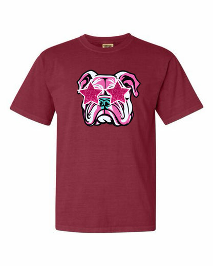 Bulldog Mascot with Stars Tee