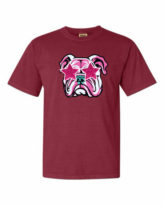 Bulldog Mascot with Stars Tee
