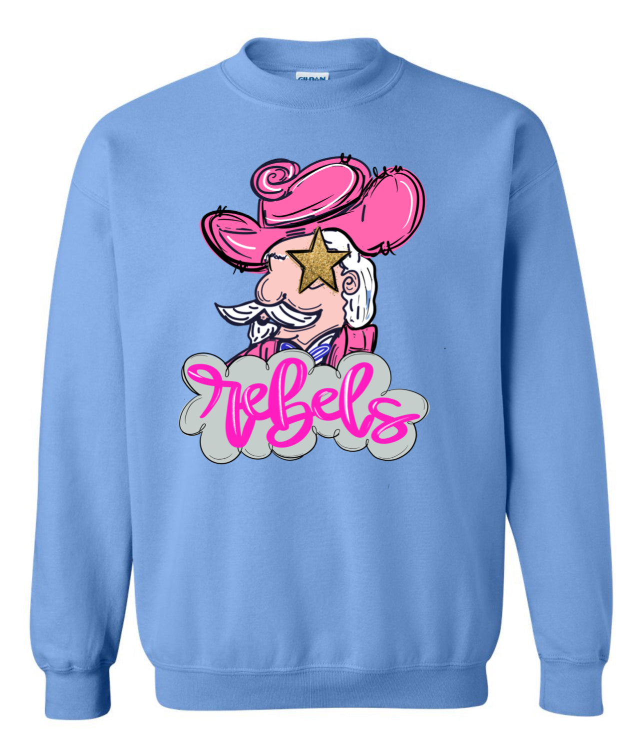 Rebels Pink Mascot Sweatshirt